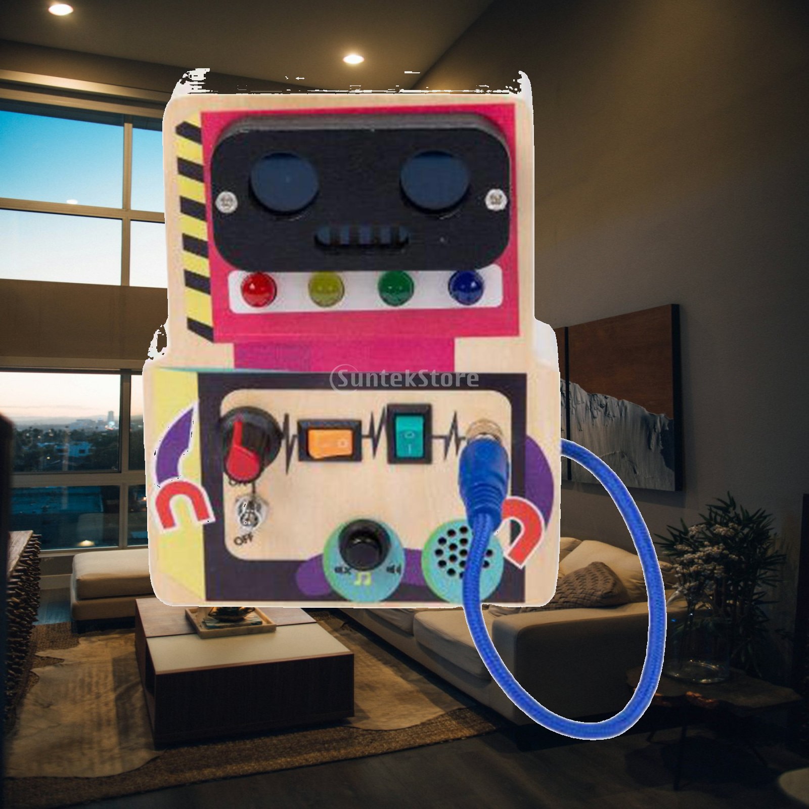 LED Wooden Sensory Board Toddl - đánh giá và giá Montessori Wooden Busy Board Toddler
